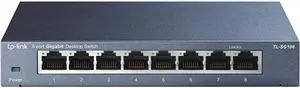 8 Port Gigabit Ethernet Network Switch | Ethernet Splitter | Sturdy Metal w Shielded Ports | PlugandPlay | Traffic Optimization | Unmanaged TLSG108