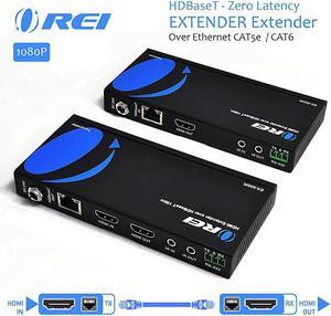 HDBaseT HDMI Extender over Cat5e6 Ethernet LAN cable Up to 500 Feet IR HDMI Loopout RS232 PoC HDMI Balun EX500IR