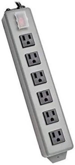 6 Outlet Waber Industrial Power Strip 6ft Cord with 515P Plug 6SP blue