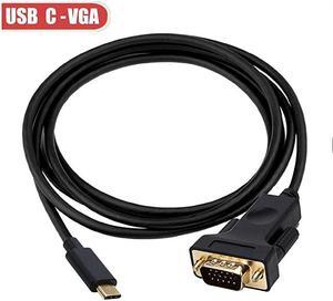 USBC To VGA Thunderbolt 3 Type C to VGA Male Converter Adapter Cable 18M