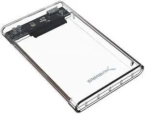 25Inch SATA to USB 30 ToolFree Clear External Hard Drive Enclosure Optimized for SSD Support UASP SATA III ECOCUB