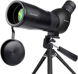 Spotting Scope 2060x60mm Zoom 3919m1000m Fully Multi Coated Optical Lens Fogproof and Movably Eyepiece Rubber Design Telescope with Quick Smartphone Mount Kit and Tabletop Tripod for Target