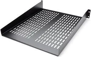 com 2U Vented Server Rack Mount Shelf 22Inch Deep Cantilever Universal Tray for 19 AV Data Network Equipment Rack 50lbs CABSHELF22V