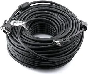 Heavy Duty 150 Feet Long VGA Cable Male to Male Computer Monitor Cord 1080p High Resolution 46m Black
