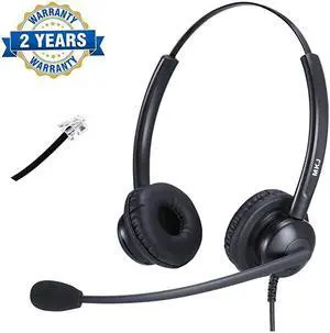 Telephone Headset with Noise Cancelling Microphone Corded RJ9 Office Phone Headset Compatible with Phone Cisco CP7821 7841 8841 7942G 7931G 7940 7941G 7945G 7960 7961 7961G 7962G 7965 9951etc
