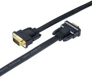 65ft Extra Long VGA to VGA Cable 15 Pin Male to Male Flat SVGA Cord for Computer to Monitor Full HD Video 20 Meter Black