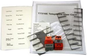 Lit Button Pack Labels User Card Plastics for Nortel Norstar T7316E Phone