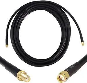 25 ft LowLoss Coaxial Extension Cable 50 Ohm SMA Male to SMA Female Connector  Pure Copper Coax Cables Antenna Lead Extender for 3G4G5GLTEADSBHamGPSWiFiRF Radio Use Not for TV