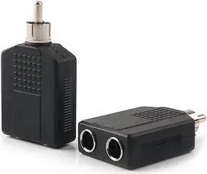 RCA Male to Two 635mm 14 Inch Female Audio Heads RCA M OneTwo 635mm F Stereo Interconnect Audio Adapter 2PackRCA M2x635mm F
