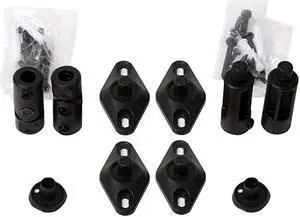 4 Black Universal Satellite Speaker Mounts Brackets for Walls and Ceilings 1VE Black 4 Pack