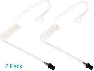 Pack Replacement Clear Acoustic Tube for Two Way Radio Earpiece and Headset Surgical Grade UV Resistant Clear Tube Replacement Coil Tube