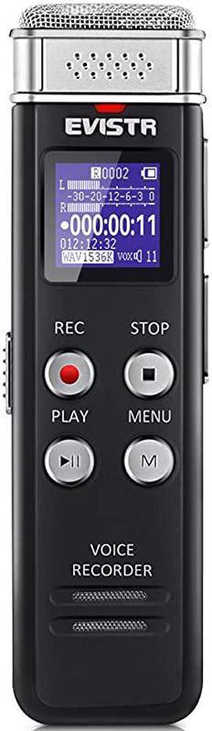 16GB Digital Voice Recorder Voice Activated Recorder with Playback Upgraded Small Tape Recorder for Lectures Meetings Interviews Mini Audio Recorder USB Charge MP3