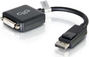 54321 DisplayPort Male to Single Link DVID Female Adapter Converter TAA Compliant Black 8 Inches