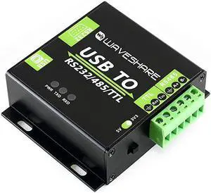USB to RS232 RS485 TTL Industrial Isolated Converter with Original FT232RL Embedded Protection Circuits and Aluminium Alloy Enclosure for Industrial Control Equipments