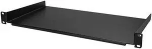 com 1U Fixed Server Rack Mount Shelf 10in Deep Steel Universal Cantilever Tray for 19 AVNetwork Equipment Rack 44lbs CABSHELF1U10