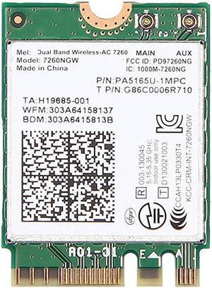 Dual Band WirelessAC 7260NGW WiFi Card for Lenovo Thinkpad X1 Carbon 2nd X240 X240S Compatible 04W3806 04W3830 04W6059 04X6007 04X6008 04X6009 04X6086 04X6087