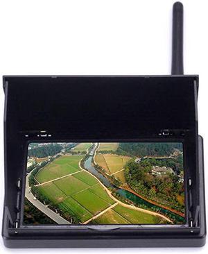 4.3" FPV Monitor 48CH 480 x 272 LCD Wireless Receiver Monitor Built-in Battery with Sun Hood LCD Hood Shade for RC FPV Quadcopter