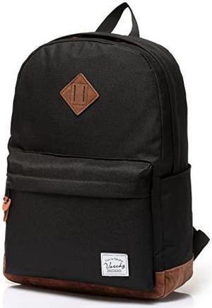 Backpack for Men Unisex Classic Waterresistant College School Backpack Bookbag Laptop Backpack Black