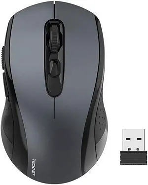 Wireless Mouse  24G Optical Mouse with USB Nano Receiver for Notebook PC Laptop Computer 18 Month Battery Life 3 Adjustable DPI Levels 200015001000 DPI Grey