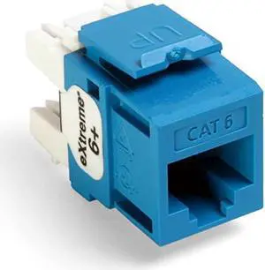 61110-OL6 eXtreme 6+ QuickPort Connector, CAT 6, Blue, 10-Pack