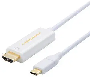 USB C to HDMI 4K60Hz  USB Type C to HDMI 3 Feet Cable Thunderbolt 3 Compatible Compatible with MacBook Pro 2019Surface Book 2Chromebook PixelYoga 920Samsung S10 S9 S8 White