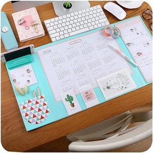 Size Mouse pad AntiSlip Desk Mouse Mat Waterproof Desk Protector Mat with Smartphone Stand Pockets Dividing Rule Calendar and Pen GrooveVarious Colors Mint