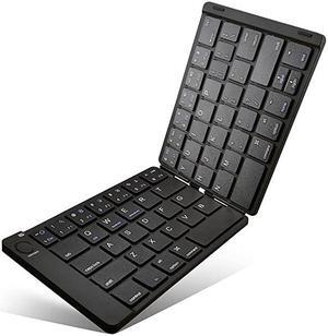 Folding Keyboard Foldable Keyboard Rechargeable Full Size Foldable Keyboard for iOS Phone Android Smartphone Tablet Windows Laptop