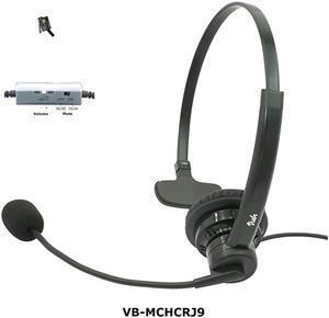 Single Ear Noise Canceling OfficeCall Center Headset with RJ9 connector Works with Cisco Avaya Polycom Mitel Yealink Grandstream NEC Nortel Shoretel Allworx FortiFone and more