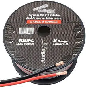 Gauge Speaker Wire - Red/Black (100 Feet) Car Audio Home Theater Sub Woofer Stranded Cable 2 Conductor Power Ground