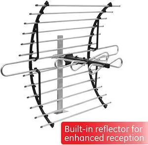 Attic Mount TV Antenna Long Ran Antenna Supports 4K 1080P Digital HDTV VHF UHF Indoor Directional Antenna Mounting Pole Included Out of Sight Compact Design 33692