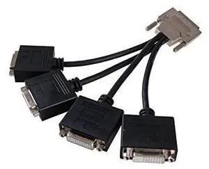 Breakout CableAdapterSCSI 68Pin M to 4Port DVID24+1 F Splitter Breakout Cable for NVIDIA and VisionTek Graphics Cards