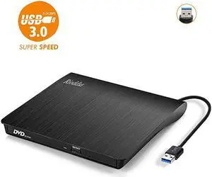 External CD Drive USB 30 Portable CDDVD +RW Drive Slim DVDCD ROM Rewriter Burner Compatible with Laptop Desktop PC Windows Linux OS Apple MacBlack External CD Drive USB 30 Portable CDDVD +RW Drive Slim DVDCD ROM Rewriter Burner Compatible with Laptop Desktop PC Windows Linux OS Apple MacBlack