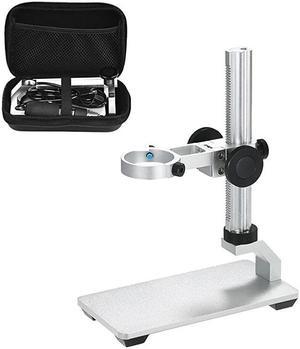 Aluminium Alloy Universal Adjustable Professional Base Stand Holder Desktop Support Bracket with Portable Carrying Case for USB Digital Microscope Endoscope Magnifier Camera NO Microscope