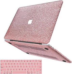 MacBook Pro 13 inch Case 2020 2019 2018 2017 2016 Release A2338 M1 A2251 A2289 A2159 A1989 A1706 A1708, Glitter Bling Leather Hard Shell Case with Keyboard Cover, Apple Mac Pro 13 Case Touch Bar