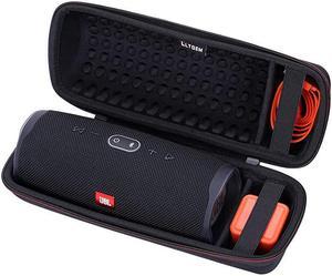 Hard Travel Case for JBL Charge 4 Portable Waterproof Wireless Bluetooth Speaker Black Fits USB Cable and Charger