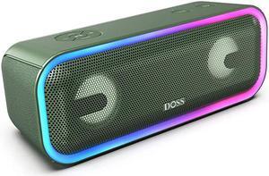 SoundBox Pro+ Wireless Bluetooth Speaker with 24W Impressive Sound Booming Bass Wireless Stereo Pairing Mixed Colors Lights IPX5 Waterproof 15 Hrs Battery Life 66 ft Bluetooth Range Green