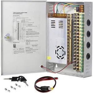 18 Channel Power Supply Switch Box CCTV Camera Distribution DC12V 30A Output