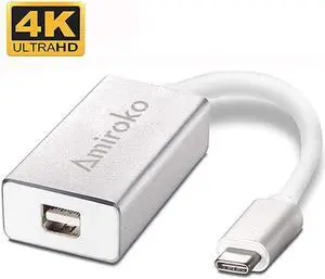 USBC to Mini DisplayPort Adapter USB 31 Type C to Mini DP Adapter Support 4K 1080P Compatible with MacBook Pro MacBook 12 Alienware to LED Cinema DisplayDell Monitor etc Silver