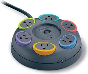 SmartSockets 6Outlet 16Foot Cord 1500 Joules Tabletop Surge Protector K62634NA