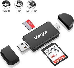 Type C Card Reader 3in1 USB 20 Portable Memory Card Reader and Micro USB to USB C OTG Adapter for SDXC SDHC SD MMC RSMMC Micro SDXC Micro SD Micro SDHC Card and UHSI Cards Black