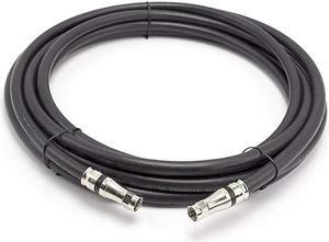 Feet RG11 Coaxial Cable F Type Cable High Definition with RG11 Coax Compression Connectors Black