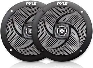 Marine Speakers 525 Inch Low Profile Slim Style Waterproof Wakeboard Tower and Weather Resistant Outdoor Audio Stereo Sound System with 180 Watt Power 1 Pair in Black PLMRS5B
