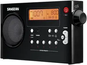 PRD7 BK AMFM Digital Rechargeable Portable Radio Black PRD7BK