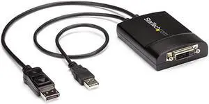 com DisplayPort to DVI Adapter DualLink Active DVID Adapter for Your Monitor Display USB Powered 2560x1600 DP2DVID2Black
