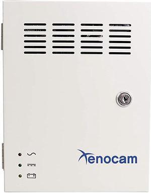 9 Channel 9 Way 12V 10Amp DC Metal Boxed Cabinet Regulated Power Supply Unit with Backup Battery Link for Burglar Alarms CCTV Cameras PTZ Access Control