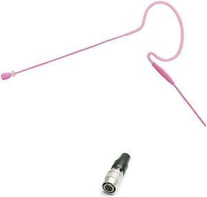 AVL630PKH4P Pink Headset Microphone wHiroshi 4 Pin for Audio Technica Wireless Microphone System