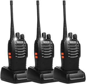 H777 Walkie Talkies for Adults Emergency Flashlight 16CH Hand Free Rechargeable Two Way Radio with USB Charger 3 Pack