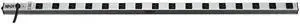 16 Outlet Bench Cabinet Power Strip 48 in Length 15ft Cord with 515P Plug PS4816 Black