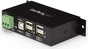 com 4Port Industrial USB 20 Hub with ESD Protection Mountable Multiport Hub ST4200USBM