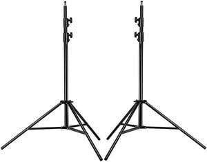 PRO 9 Feet 260cm Heavy Duty Aluminum Alloy Photography Photo Studio Light Stands Kit for Video Portrait and Photography Lighting 2 Pieces